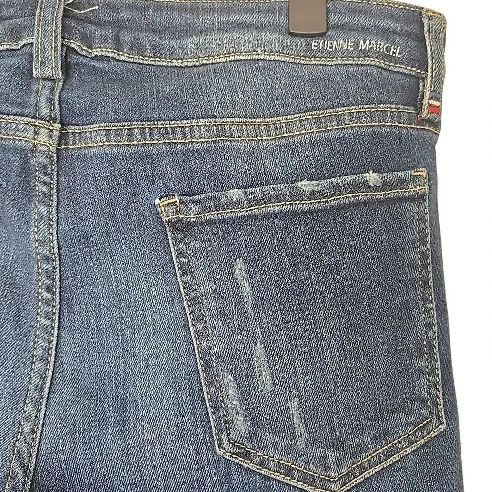 Etienne Marcel Destroyed Denim Button Fly Women's Jeans‎ Size 27